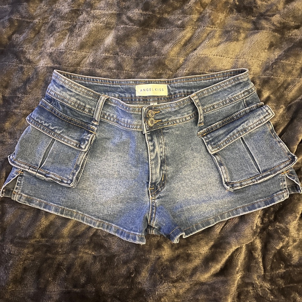 Angel Kiss Blue Cargo Shorts